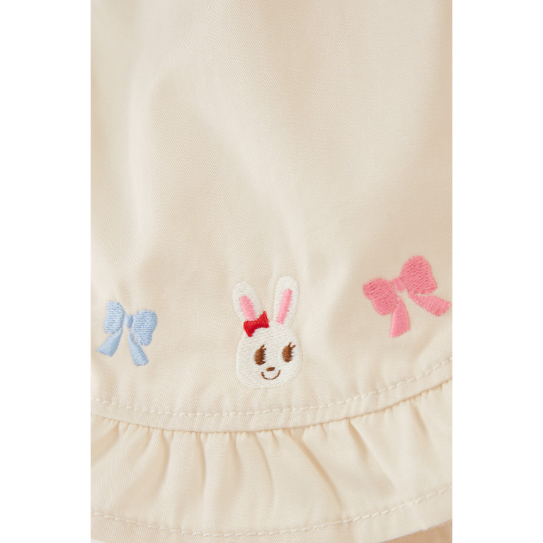 Miki House - Bunny Frill Cuff Capris in Cotton Neutral