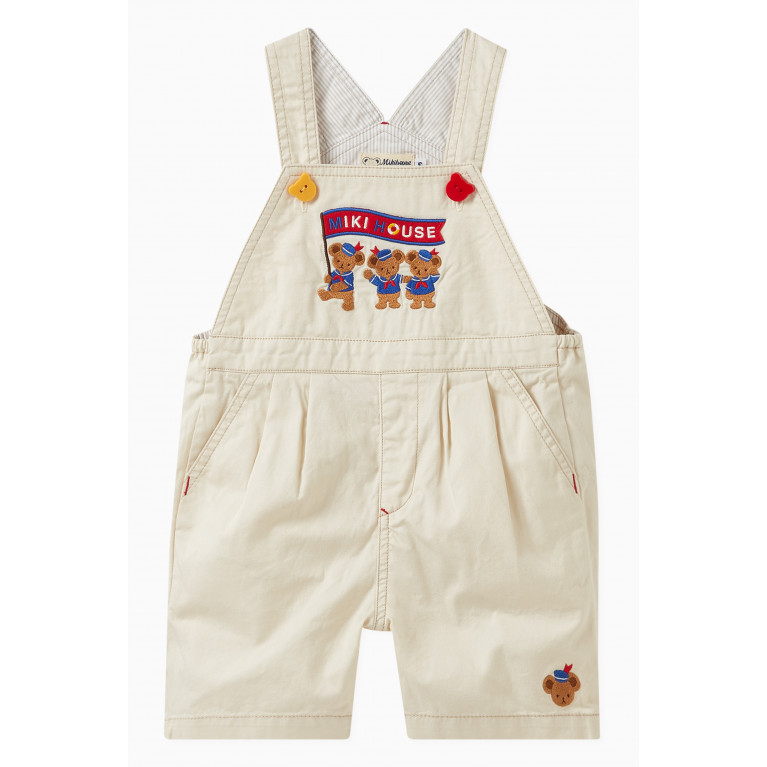 Miki House - Bear Sailor Overalls in Cotton