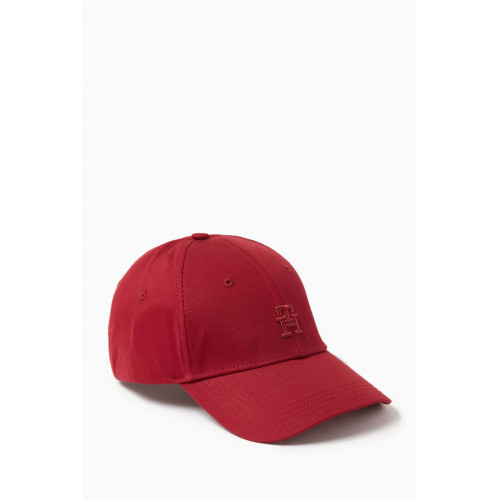 Tommy Hilfiger - TH Monogram Cap in Cotton Twill Red