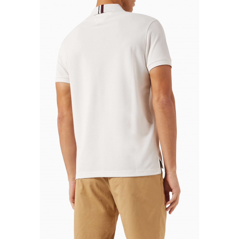 Tommy Hilfiger - Monogram Polo in Cotton-poly Blend Neutral