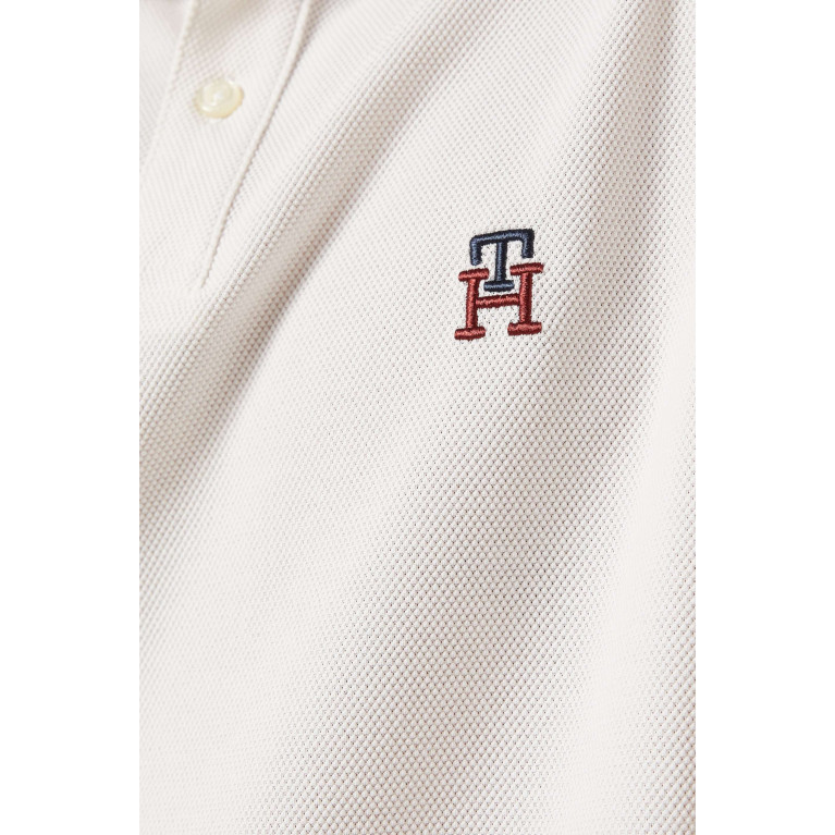Tommy Hilfiger - Monogram Polo in Cotton-poly Blend Neutral