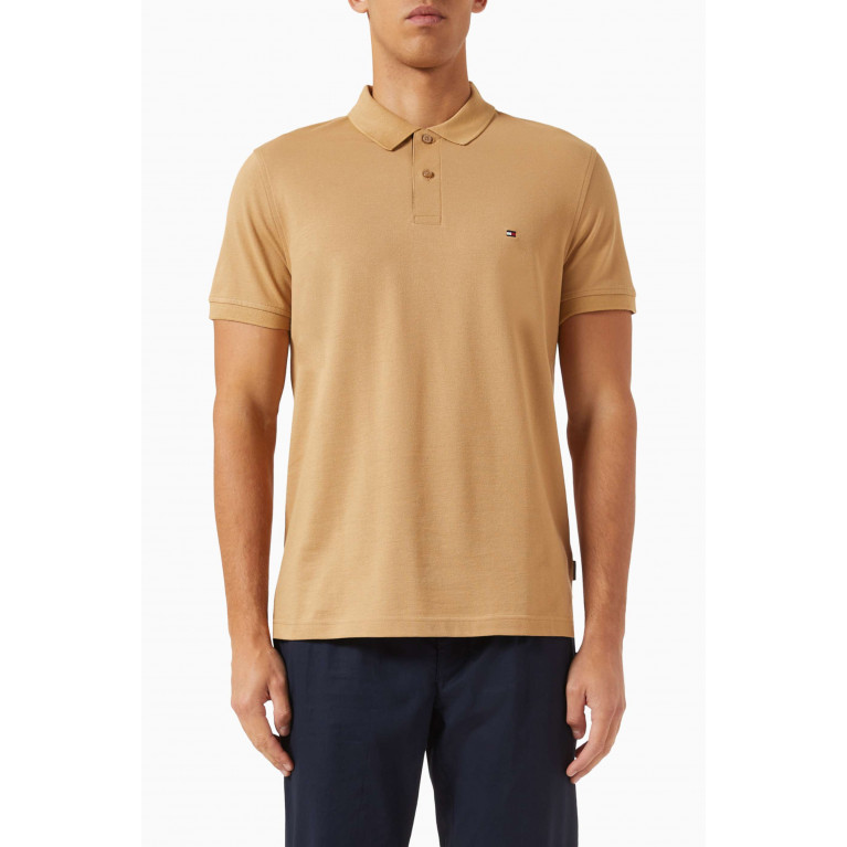Tommy Hilfiger - Logo Polo in Cotton Pique Neutral