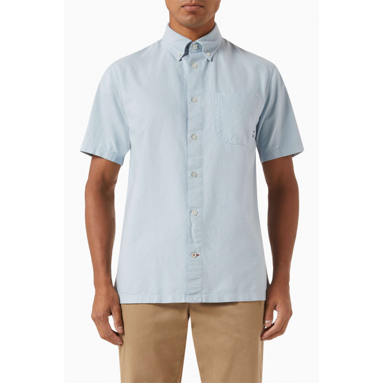 Tommy Hilfiger - Oxford Shirt in Organic Cotton Blend Blue