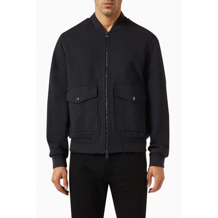 Tommy Hilfiger - Bomber Jacket in Stretch Punto Milano Fabric Blue