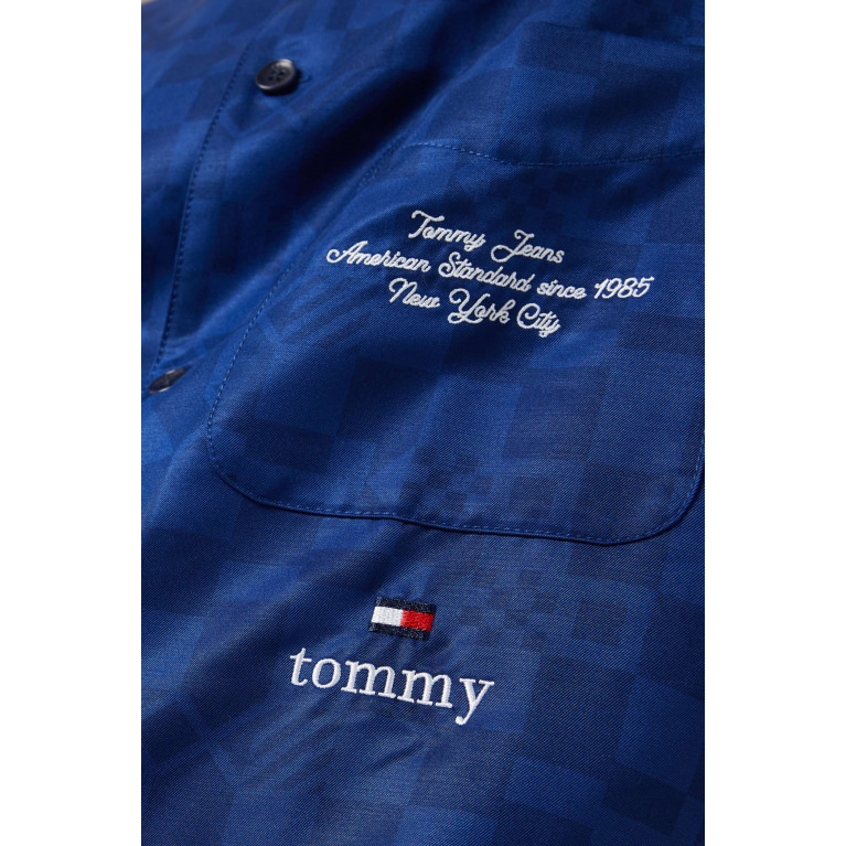 Tommy Jeans - Checkboard Logo Shirt in Recycled Nylon Twill