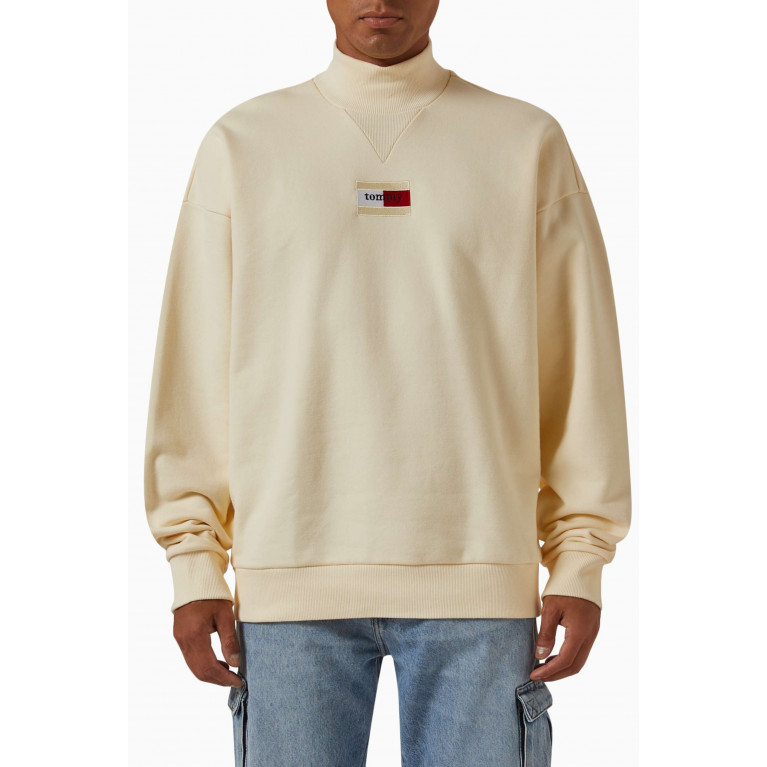 Tommy Jeans - Mock Turtleneck Sweatshirt in Cotton Terry
