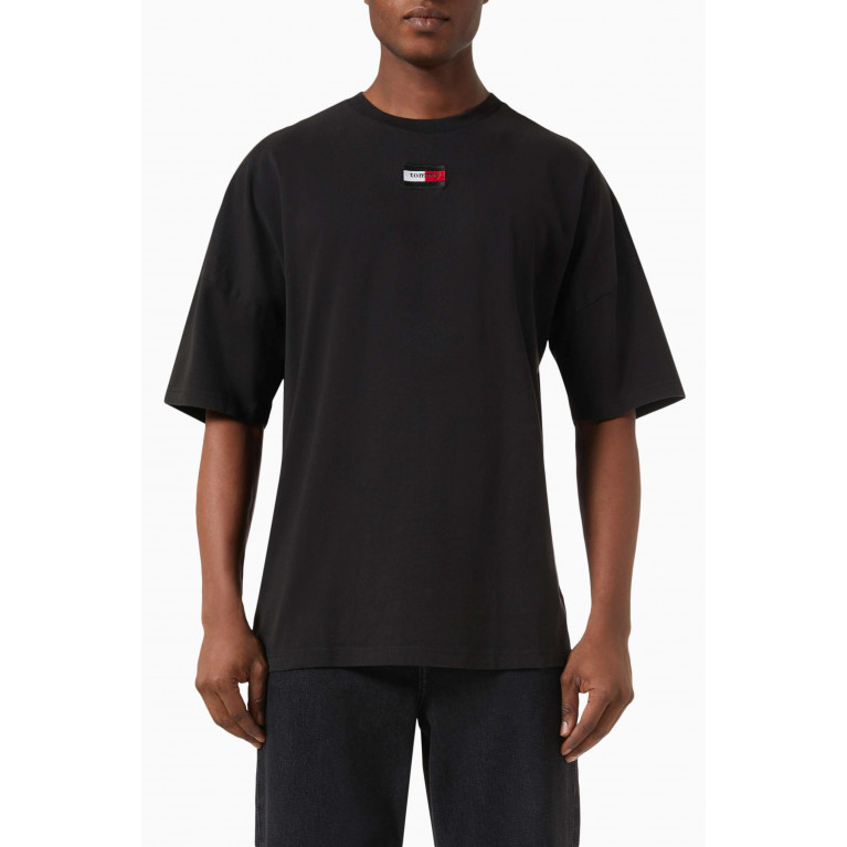 Tommy Jeans - Essential Logo T-shirt in Cotton Jersey Black
