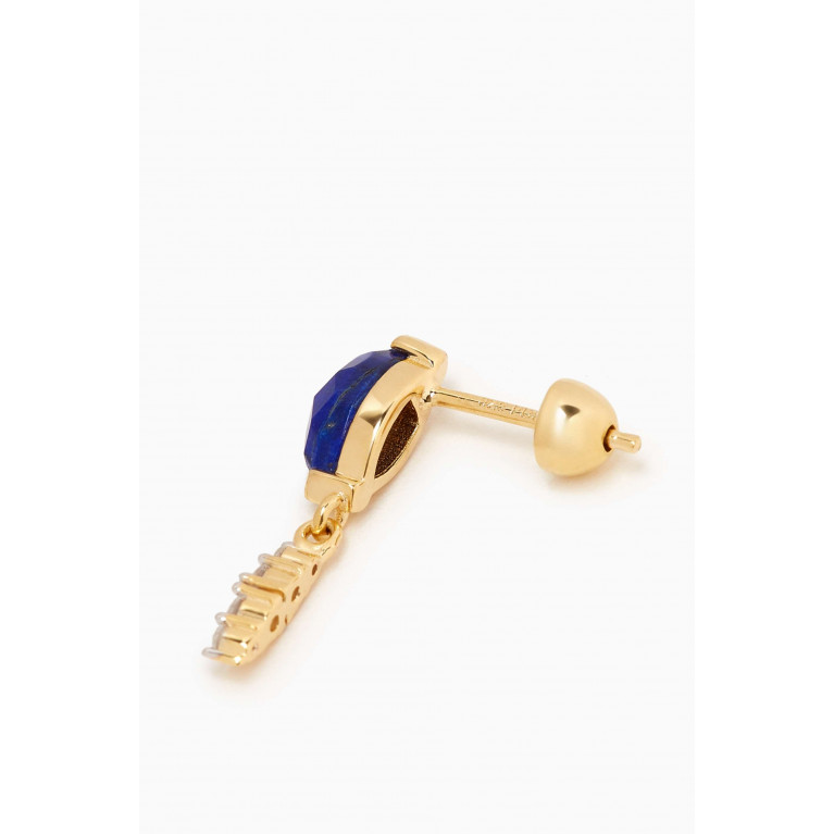 PDPAOLA - Ginger Lapis Lazuli Single Earring in 18kt Gold-plated Sterling Silver