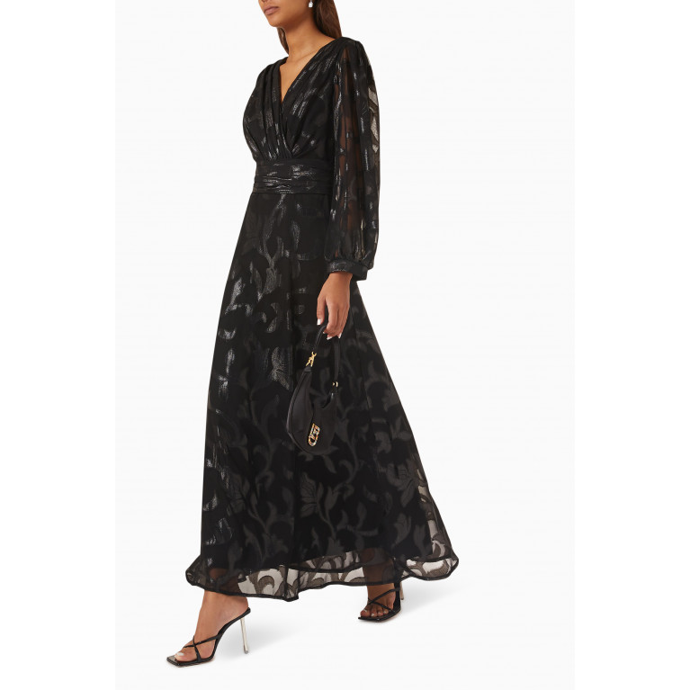 NASS - Embossed Belted Maxi Dress