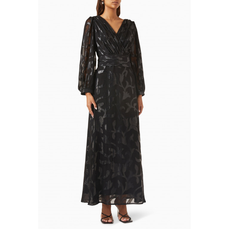 NASS - Embossed Belted Maxi Dress