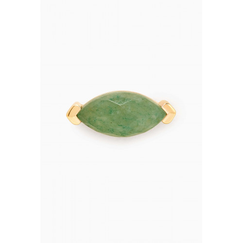 PDPAOLA - Nomad Aventurine Single Earring in 18kt Gold-plated Sterling Silver