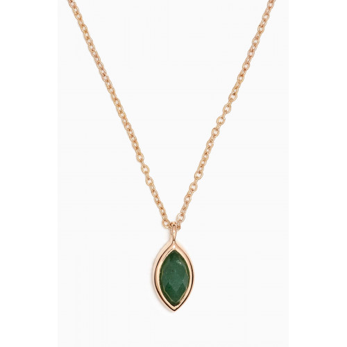 PDPAOLA - Nomad Aventurine Necklace in 18kt Gold-plated Sterling Silver