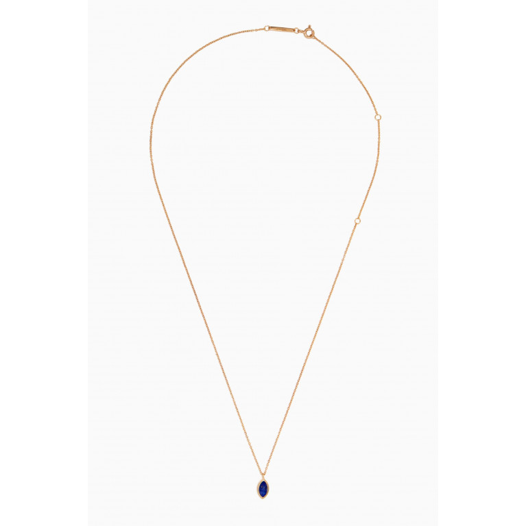 PDPAOLA - Nomad Lapis Lazuli Necklace in 18kt Gold-plated Sterling Silver