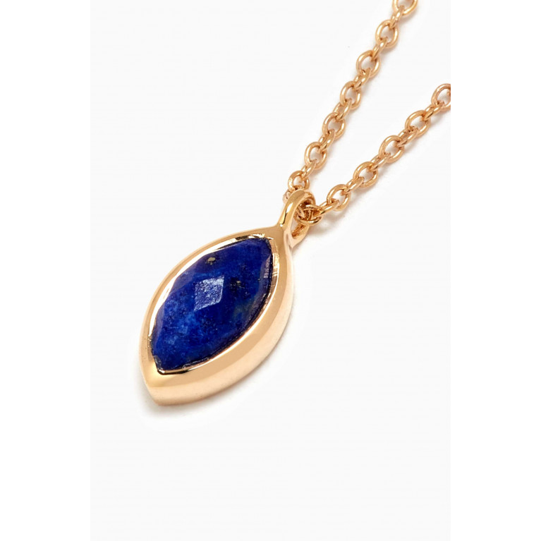PDPAOLA - Nomad Lapis Lazuli Necklace in 18kt Gold-plated Sterling Silver