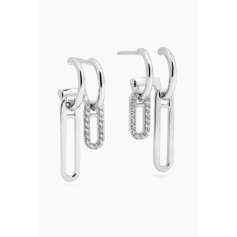 PDPAOLA - Nexa Drop Earrings in Sterling Silver