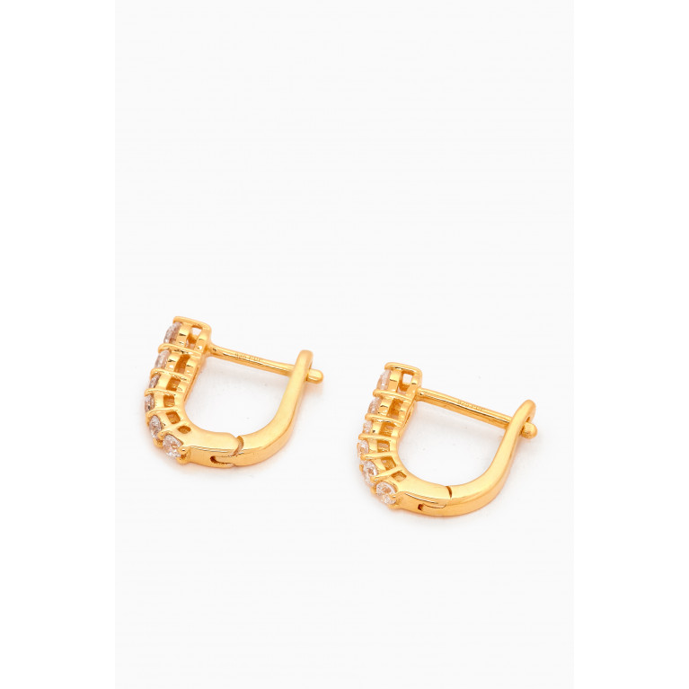 PDPAOLA - Stare Hoop Earrings in 18kt Gold-plated Sterling Silver