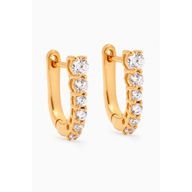 PDPAOLA - Stare Hoop Earrings in 18kt Gold-plated Sterling Silver