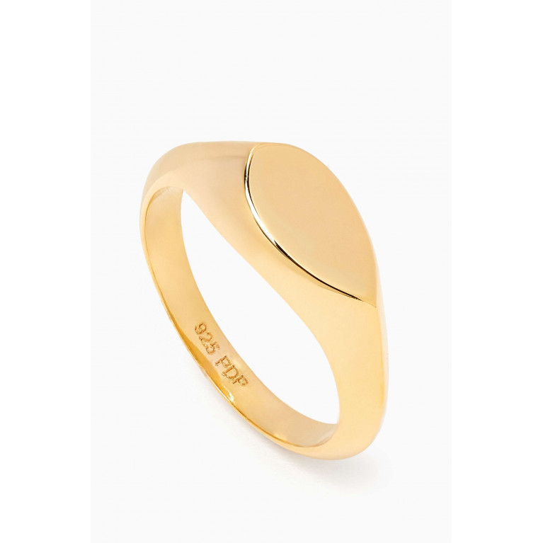PDPAOLA - Devi Stamp Ring in 18kt Gold-plated Sterling Silver