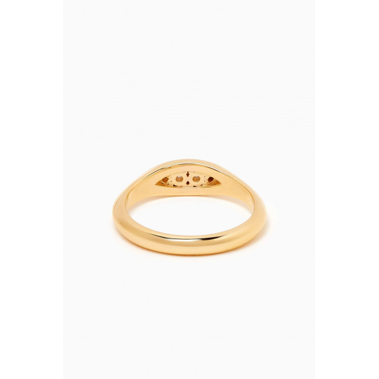 PDPAOLA - Gala Stamp Ring in 18kt Gold-plated Sterling Silver
