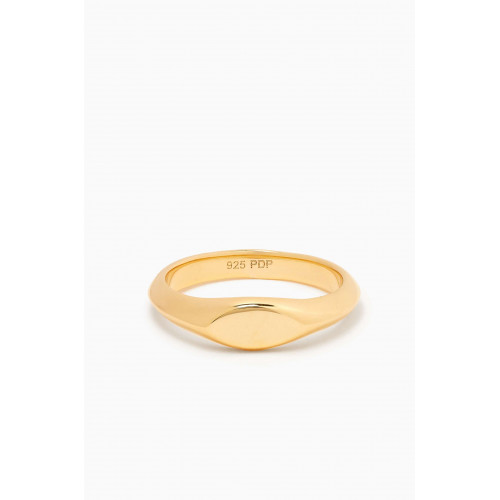 PDPAOLA - Duke Stamp Ring in 18kt Gold-plated Sterling Silver