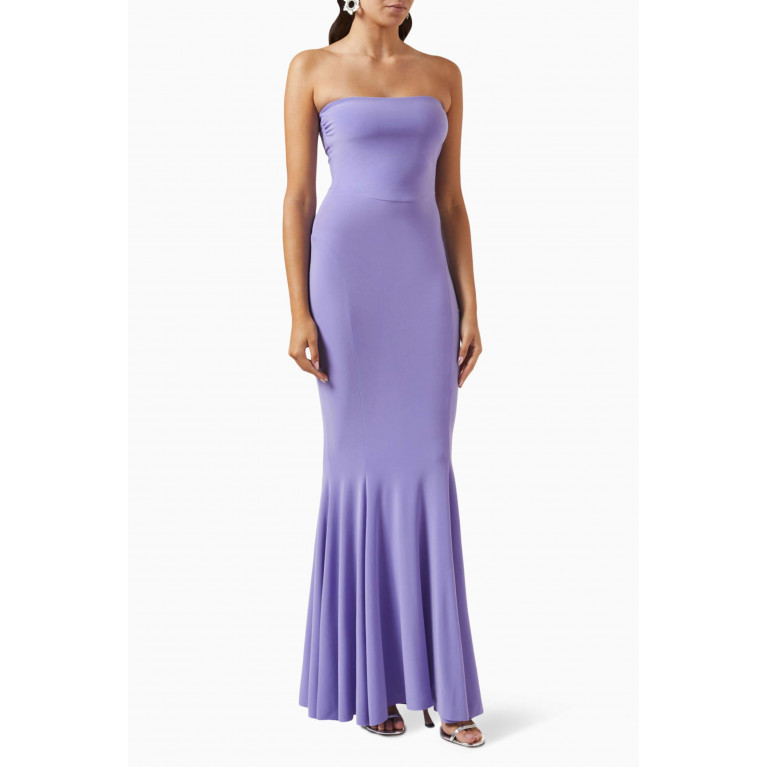 Norma Kamali - Strapless Fishtail Maxi Dress in Poly Lycra