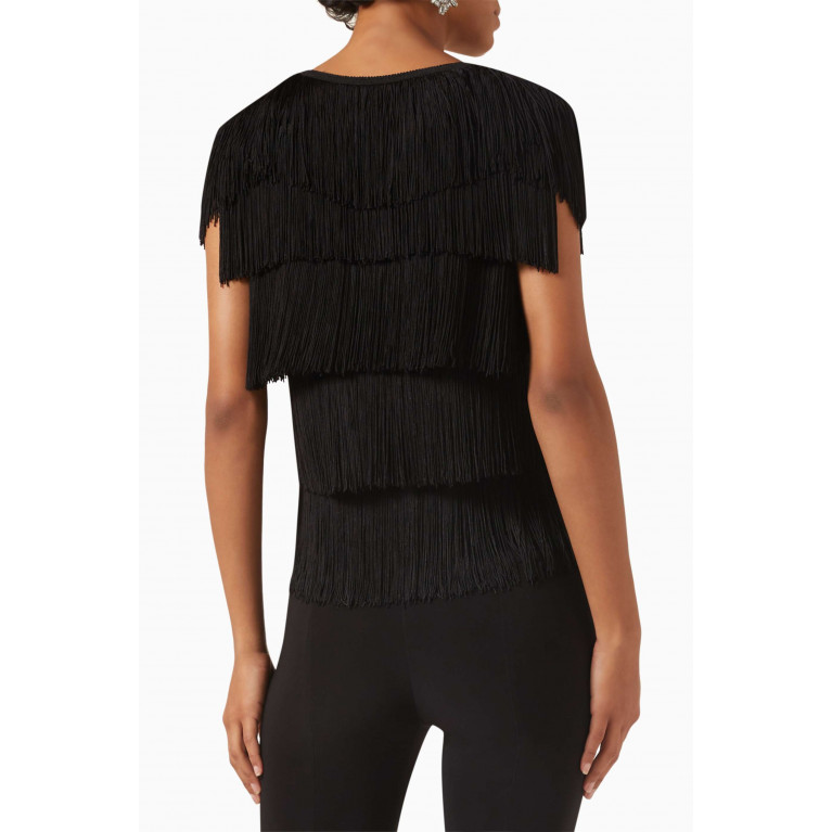 Norma Kamali - Fringed Top in Poly Lycra