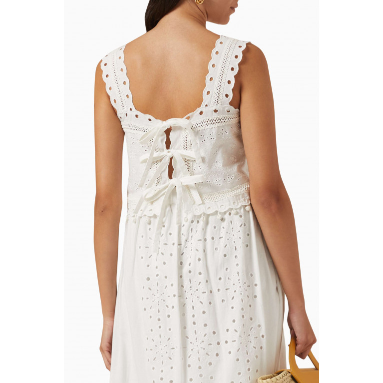 Sea New York - Addie Eyelet Embroidery Top in Cotton