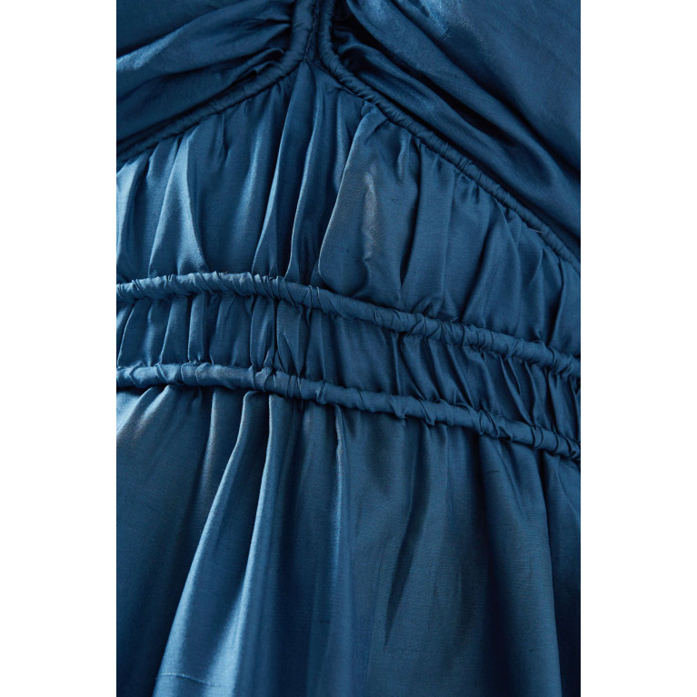 Sea New York - Kyle Gathered Midi Dress in cotton