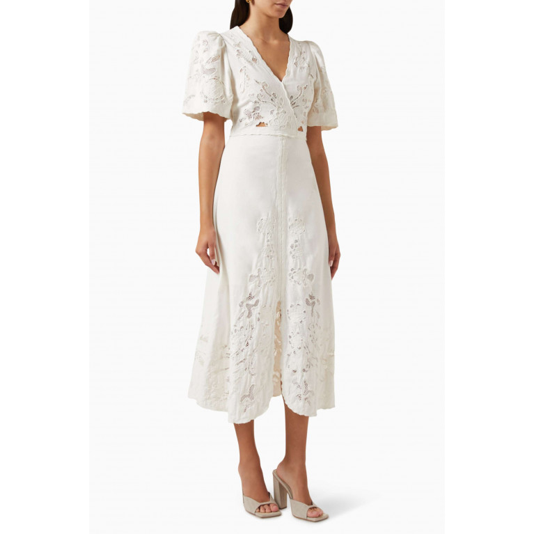 Sea New York - Baylin Lace Midi Dress in Cotton Flex
