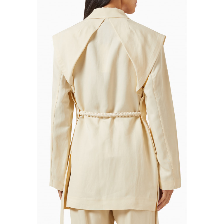 BAQA - Belted Jacket in Linen-blend