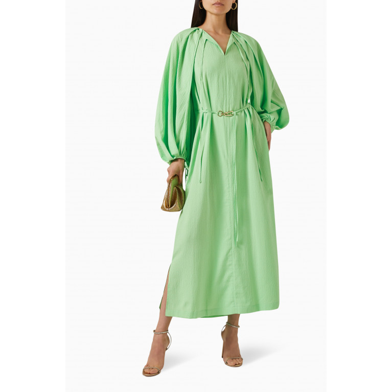BAQA - Belted Maxi Dress in Cotton