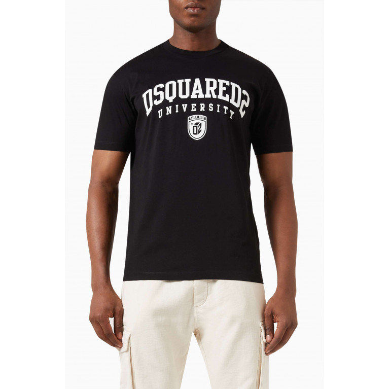 Dsquared2 - Logo T-shirt in Cotton Jersey Black