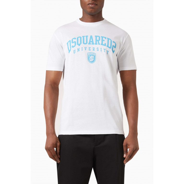 Dsquared2 - Logo T-shirt in Cotton Jersey White