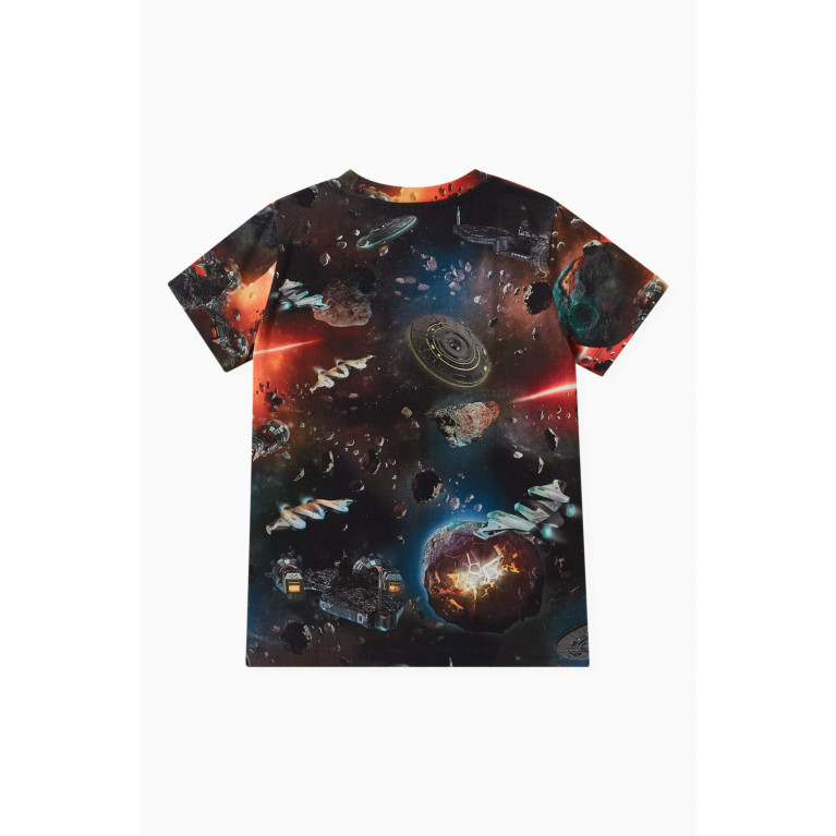 Molo - Ralphie Space Fantasy T-shirt in Cotton-jersey Black