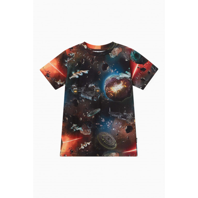 Molo - Ralphie Space Fantasy T-shirt in Cotton-jersey Black