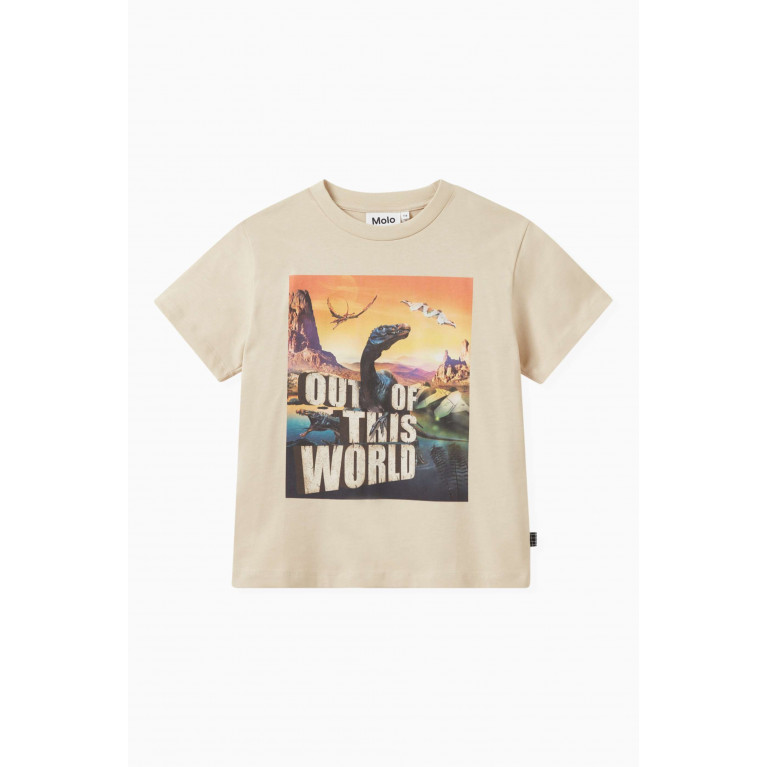 Molo - Riley Printed T-shirt in Cotton-jersey Neutral