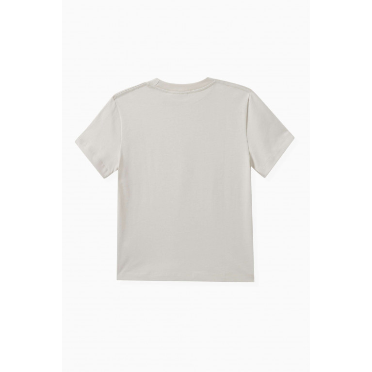 Molo - Smiley-face T-shirt in Cotton White