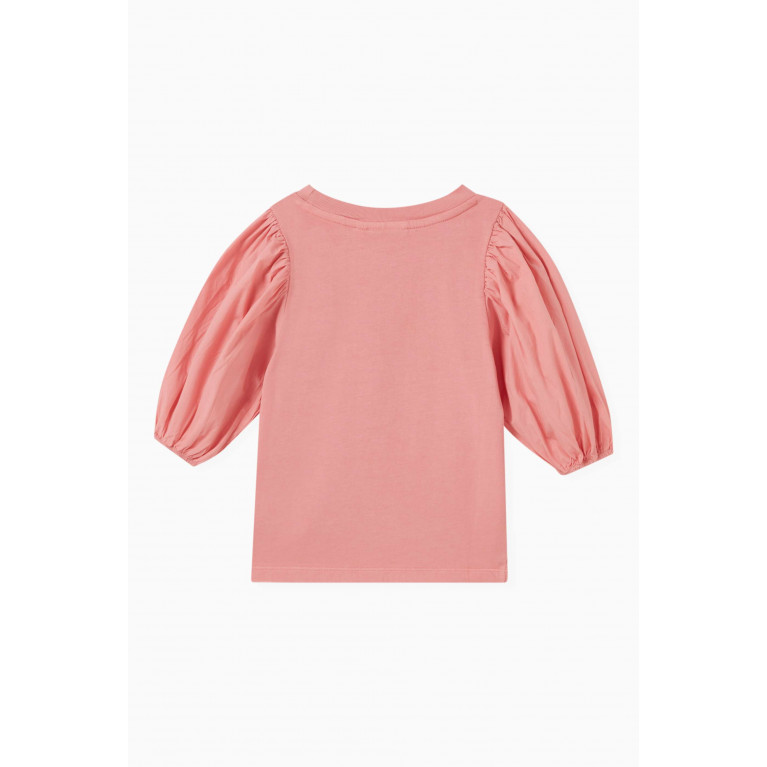 Molo - Rica Puff-sleeve Top in Cotton-jersey