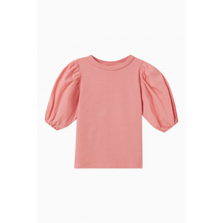 Molo - Rica Puff-sleeve Top in Cotton-jersey