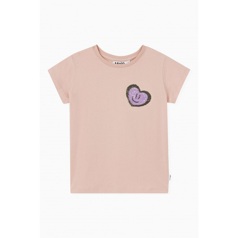 Molo - Ranva Rose T-Shirt in Organic Cotton Pink