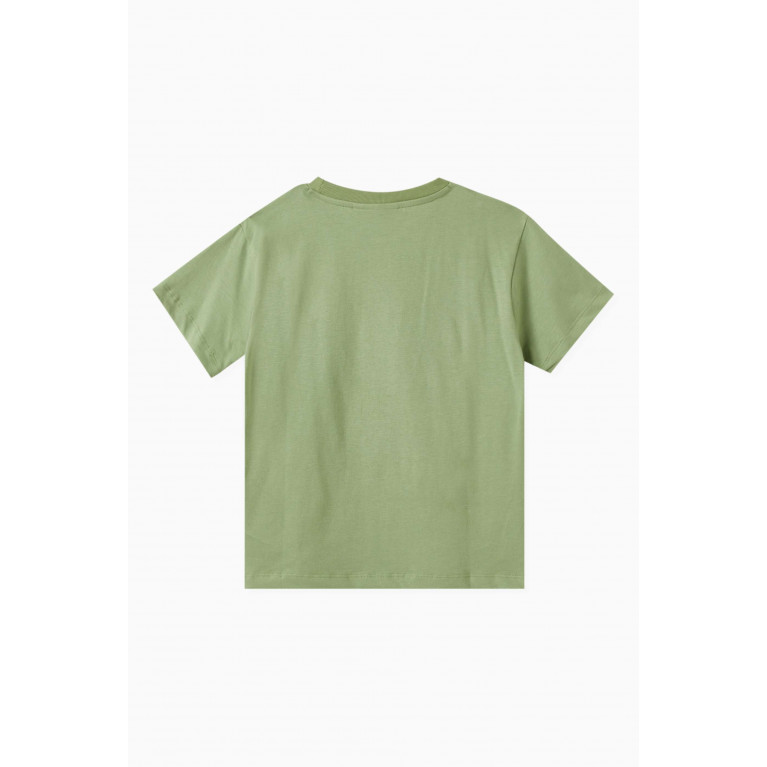 Molo - Riley Speech Smiley T-Shirt in Organic Cotton Green