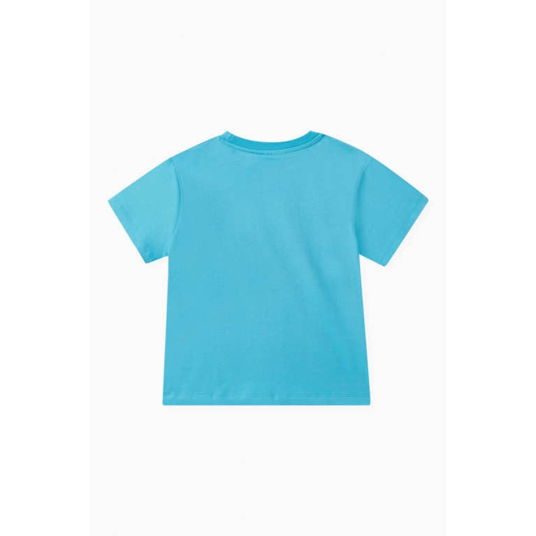 Molo - Riley Speech Smiley T-Shirt in Organic Cotton Blue