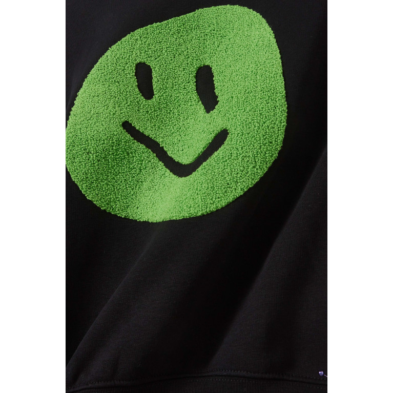 Molo - Mar Smiley Face Sweatshirt in Cotton Black