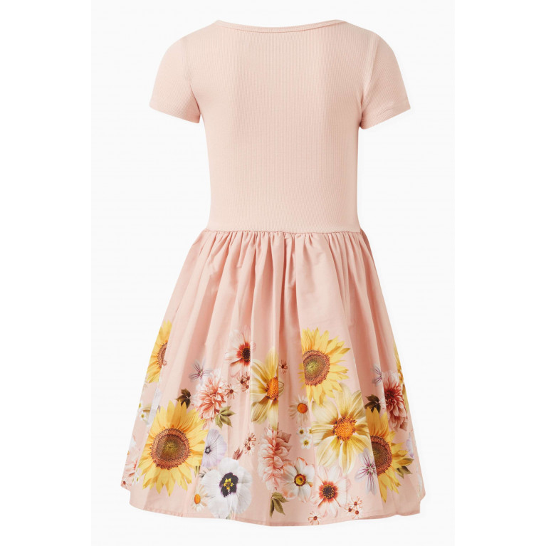 Molo - Cissa Floral Printed Dress in Cotton Pink