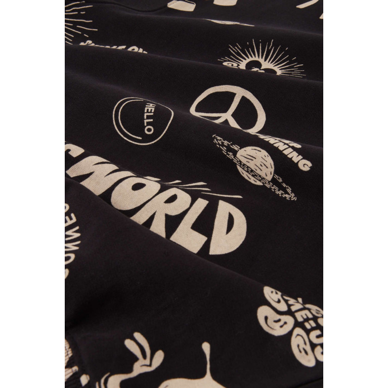 Molo - Monti Printed Sweatshirt in Organic-cotton Black