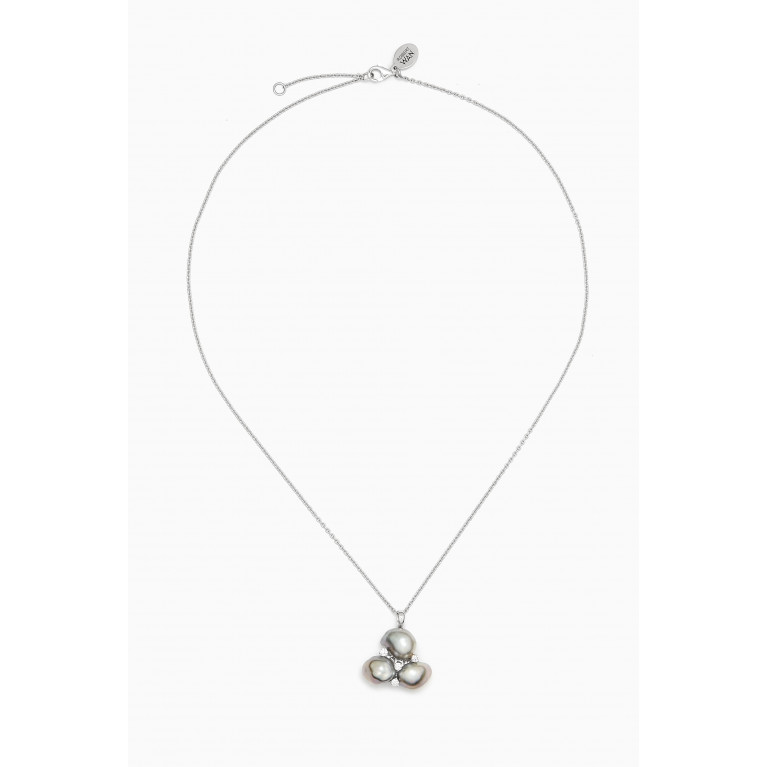 Robert Wan - Zoja Keshi Truffle Diamond Necklace in 18kt White Gold