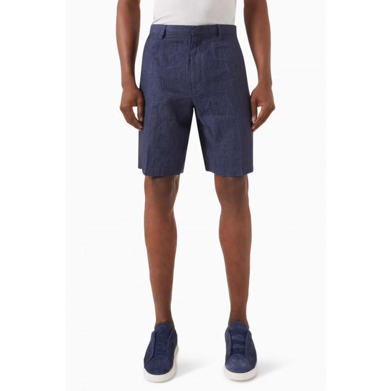Zegna - Utility Pleated Shorts in Linen