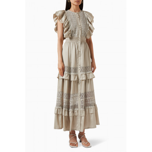 Serpil - Lace Maxi Dress Brown
