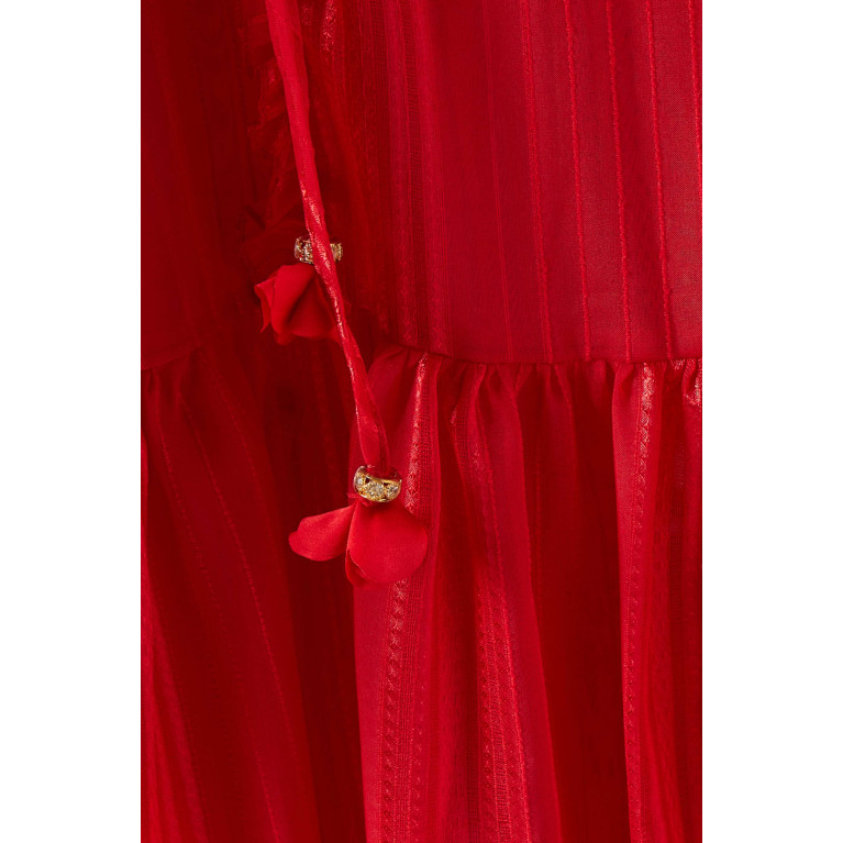 Serpil - Ruffle Midi Dress Red