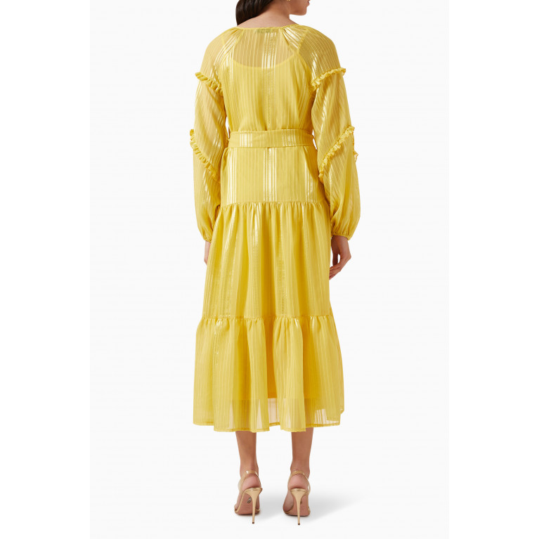 Serpil - Ruffle Midi Dress Yellow
